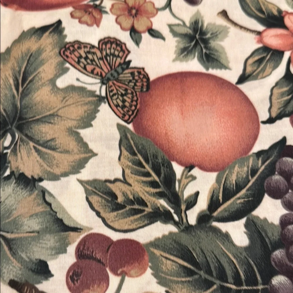 Curtain Valance Floral Fruit Grape Butterfly Patterned Valances with Tassels